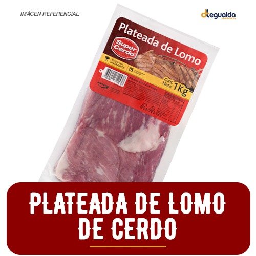 plateda de lomo cerdo, envasado 1 kilo
